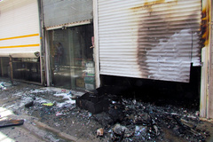 وقوع آتش سوزی در بازار همدان